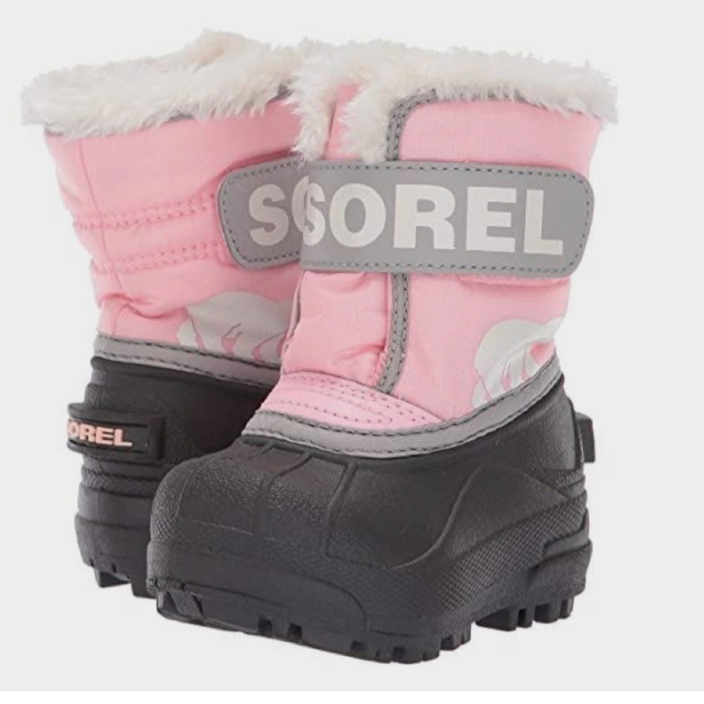 Sorel Pink and Gray Kids' Rain & Snow Boots